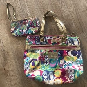 Coach Poppy Purse and Clutch Set